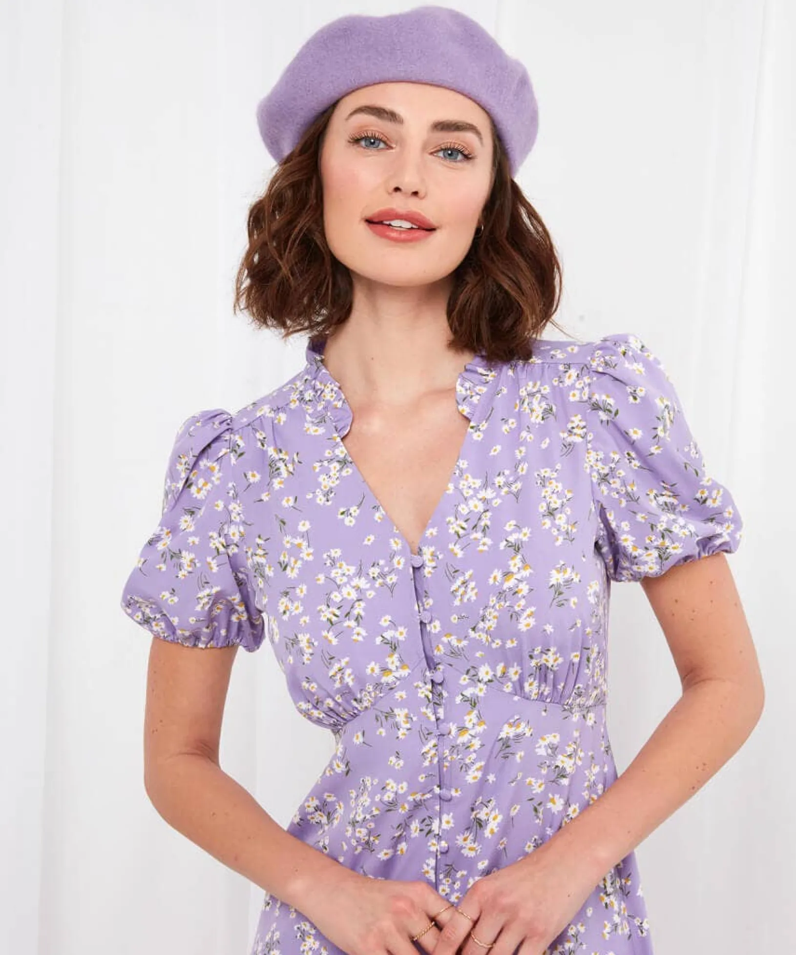 mimi_wool_rich_beret_1.webp Sale Accessories & Jewellery | Women's Joe Browns Mimi Wool Rich Beret Lilac / Pale Blue