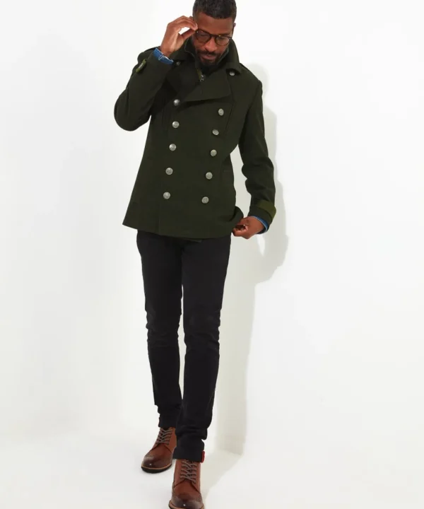Shop Men's Collection | Coats & Jackets | Sale Coats & Jacket | Top Picks | Men，s | Men，s Joe Browns Mixing It Up Military Coat Green