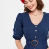 Sale Dresses | Women's Joe Browns Molly Broderie Belted Dress Navy