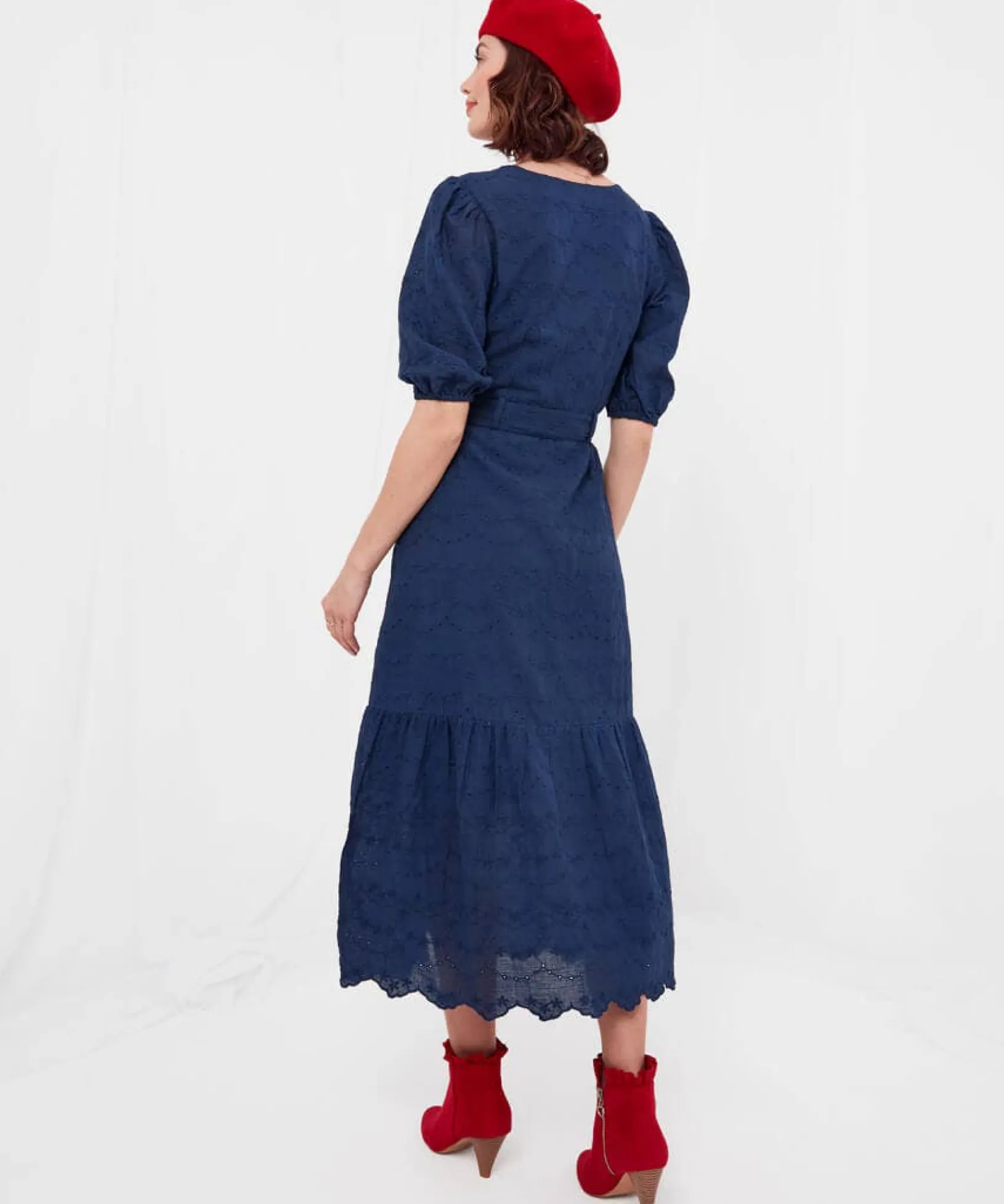 molly_broderie_belted_dre_4.webp Sale Dresses | Women's Joe Browns Molly Broderie Belted Dress Navy