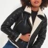 Shop Women's Collection | Occasion Outfits | Coats & Jackets | Sale Coats & Jacket | Top Picks | Top Picks | Women's | Women's Joe Browns Must Have Aviator Jacket Black