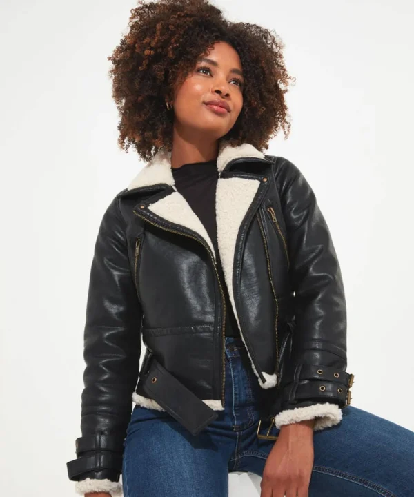 Shop Women's Collection | Occasion Outfits | Coats & Jackets | Sale Coats & Jacket | Top Picks | Top Picks | Women's | Women's Joe Browns Must Have Aviator Jacket Black