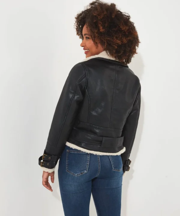 Shop Women's Collection | Occasion Outfits | Coats & Jackets | Sale Coats & Jacket | Top Picks | Top Picks | Women's | Women's Joe Browns Must Have Aviator Jacket Black