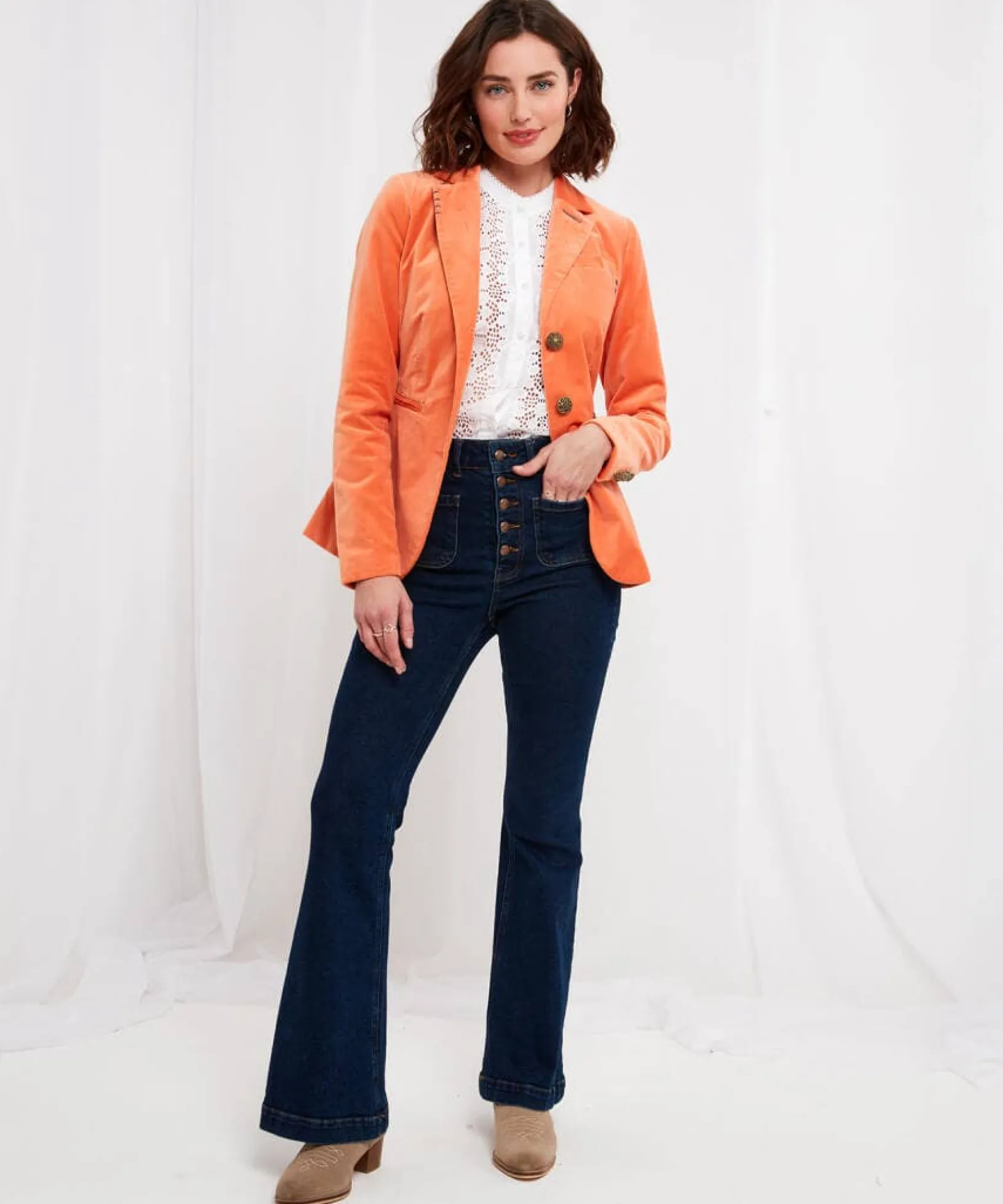must_have_moleskin_blazer_2.webp Blazers | Coats & Jackets | Shop Blazers | Sale Coats & Jacket | Women's | Women's | Women's | Women's Joe Browns Must Have Moleskin Blazer Orange