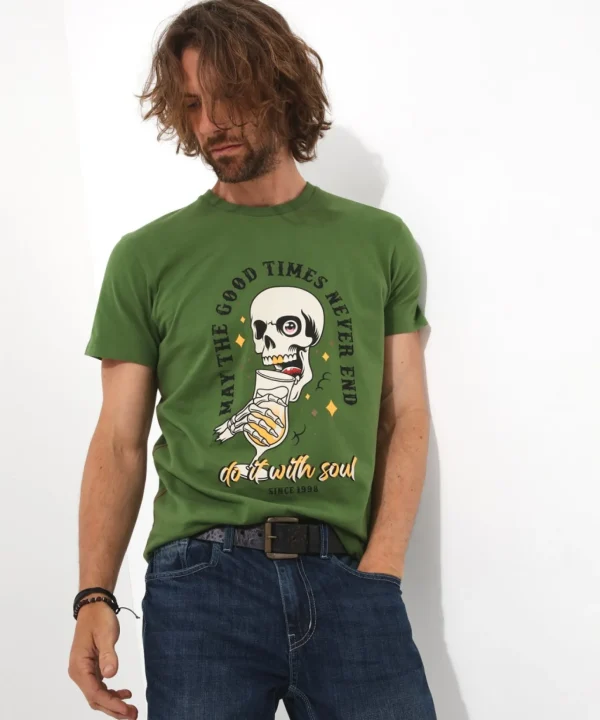 Shop Men's Collection | Graphic T-Shirts | Tops & T-Shirts | Sale Tops & T-Shirts | Top Picks | Top Picks | Men,s | Men,s Joe Browns Never End Tee Green