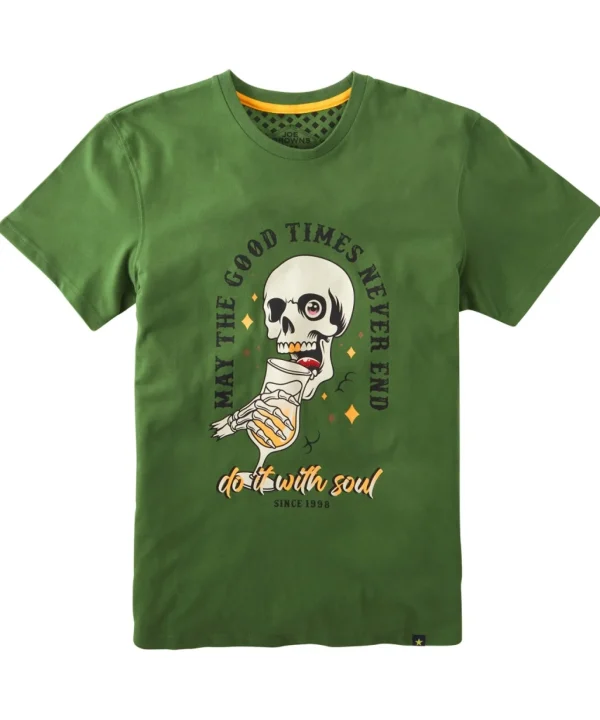 Shop Men's Collection | Graphic T-Shirts | Tops & T-Shirts | Sale Tops & T-Shirts | Top Picks | Top Picks | Men，s | Men，s Joe Browns Never End Tee Green