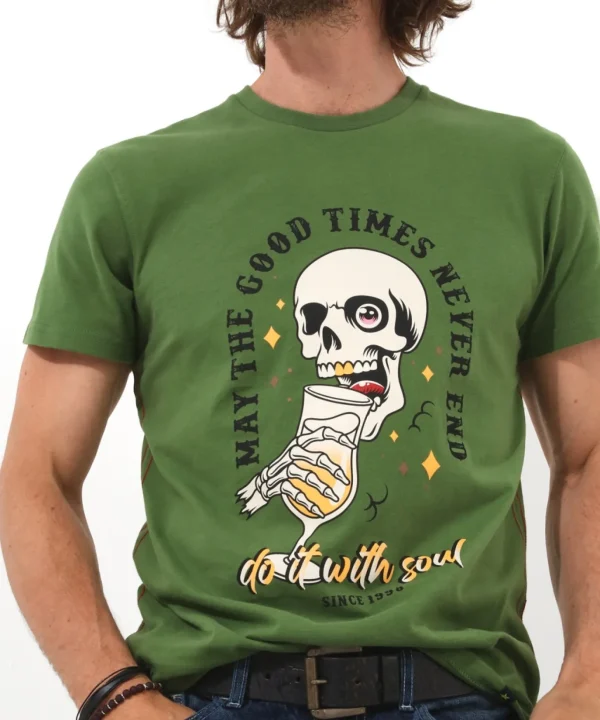 Shop Men's Collection | Graphic T-Shirts | Tops & T-Shirts | Sale Tops & T-Shirts | Top Picks | Top Picks | Men，s | Men，s Joe Browns Never End Tee Green