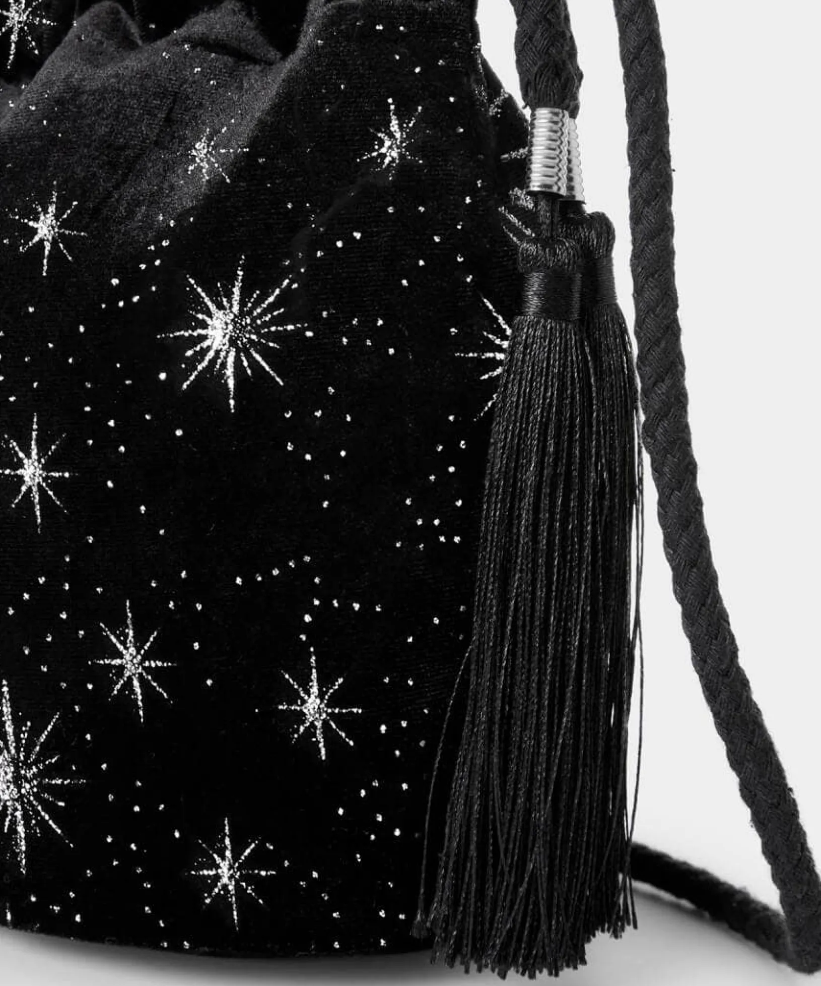 night_star_velvet_bag_4.webp Gifts | Handbags & Purses | Accessories & Jewellery | Sale Handbags & Purses | Women's | Women's | Women's | Women's Joe Browns Night Star Velvet Bag Black Multi