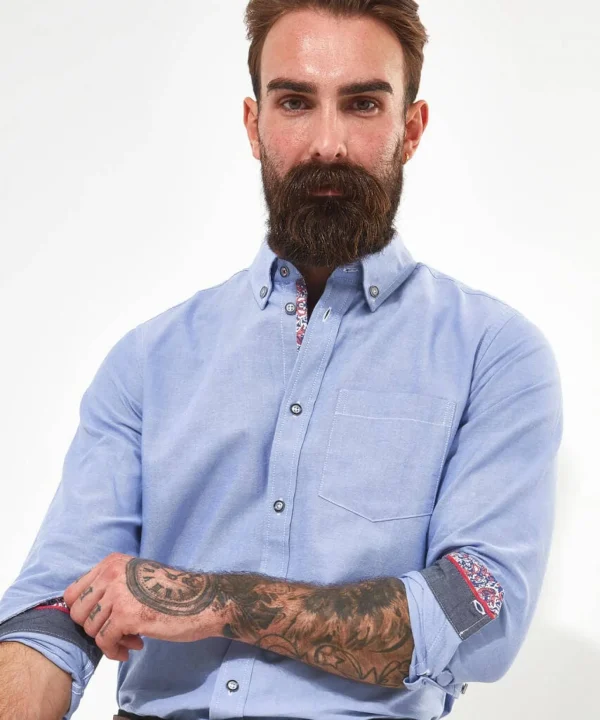 Work Shirts | Shirts | Top Picks | Men，s Joe Browns No Ordinary Oxford Shirt Blue
