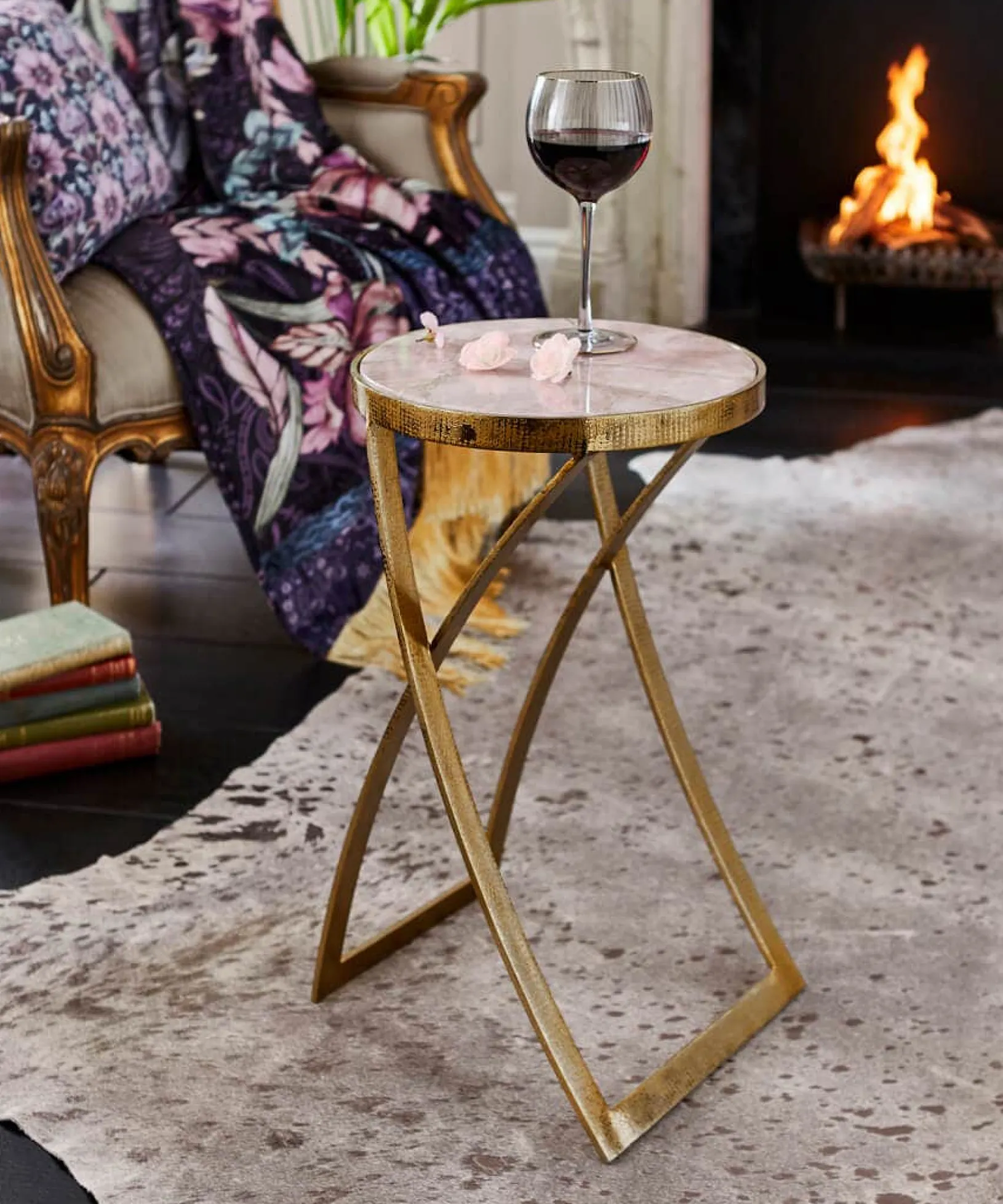 nouveau_agate_top_martini_0.webp Living Room | Nouveau Reflections | Furniture & Storage | Home | Home | Home Joe Browns Nouveau Agate Top Martini Table Pink