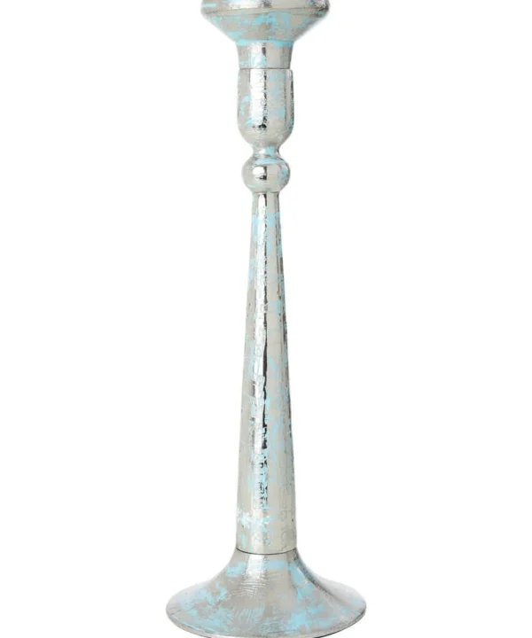 Living Room | Nouveau Reflections | Home Accessories | Candles & Candle Holders | Gifts | Home | Home | Home | Home | Women's Joe Browns Nouveau Distressed Blue Candle Holder Silver