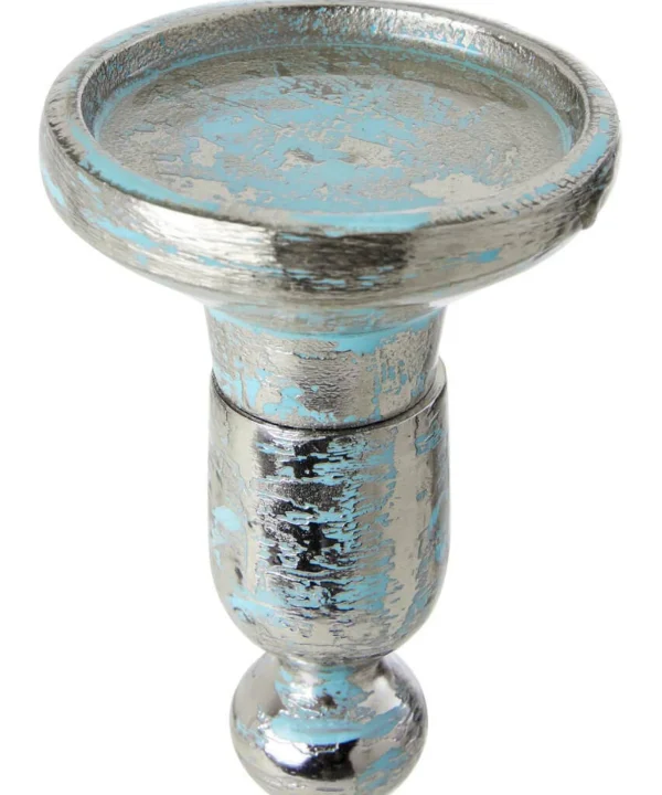 Living Room | Nouveau Reflections | Home Accessories | Candles & Candle Holders | Gifts | Home | Home | Home | Home | Women's Joe Browns Nouveau Distressed Blue Candle Holder Silver