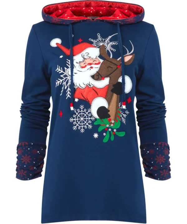 Shop Women's Collection | Tops, Tunics & Blouses | Half Price Christmas Styles | Sale Tops, Tunics & Blouses | Top Picks | Women's | Women's | Women's Joe Browns Novelty Sweat Navy