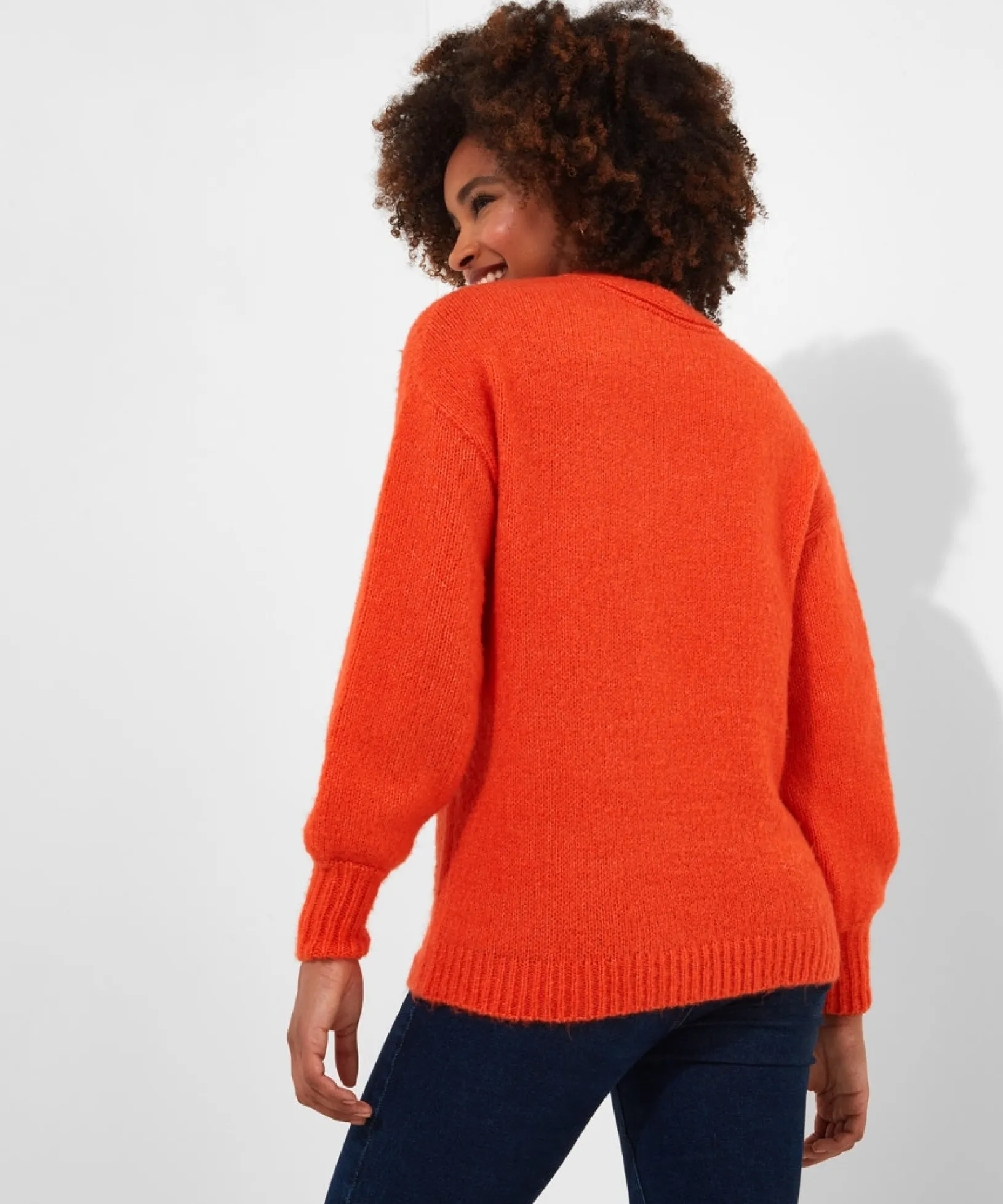 oh_so_cosy_jumper_3.webp Shop Women's Collection | Cardigans & Coatigans | Sale Knitwear & Jumpers | Top Picks | Top Picks | Women's Joe Browns Oh So Cosy Jumper Orange