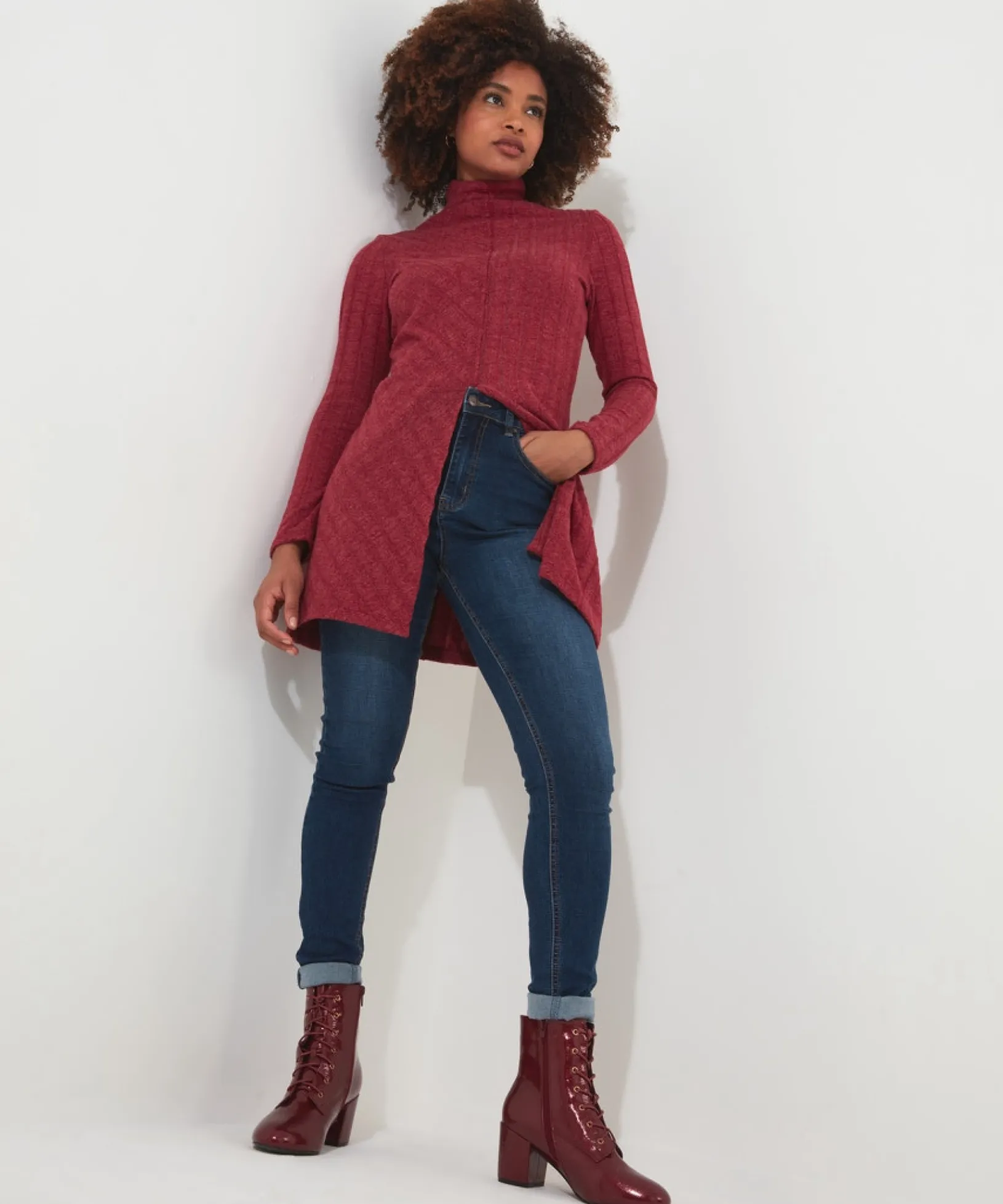 oh_so_cosy_tunic_top_2.webp Shop Women's Collection | Tops, Tunics & Blouses | Sale Tops, Tunics & Blouses | Top Picks | Women's | Women's Joe Browns Oh So Cosy Tunic Top Berry