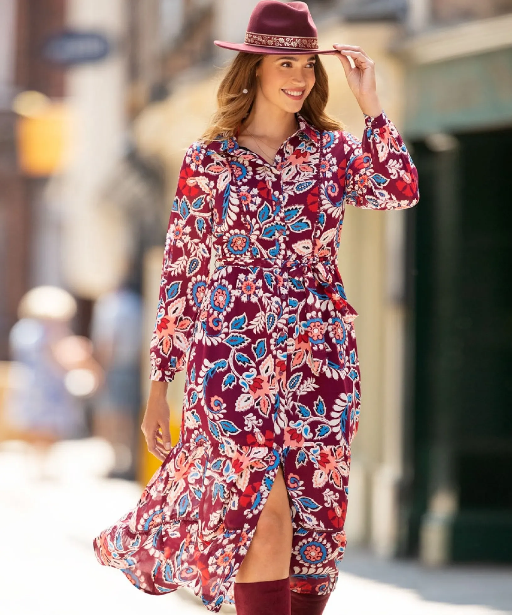 oh_so_unique_printed_dres_2.webp Maxi Dresses | Dresses | Sale Dresses | Top Picks | Women's | Women's Joe Browns Oh So Unique Printed Dress Multi
