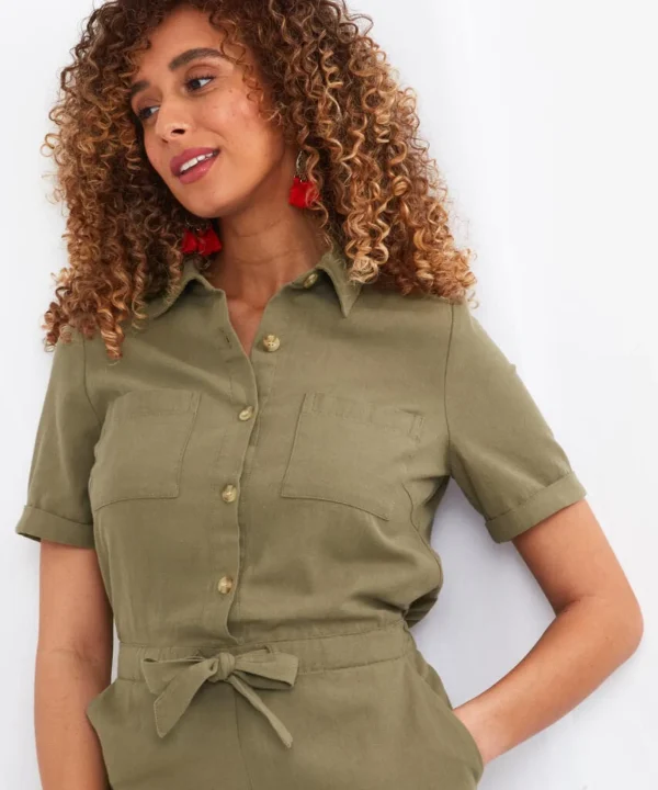 Sale Jumpsuits | Sale Jeans & Trousers | Women's | Women's Joe Browns On Safari Playsuit Green