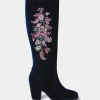 Knee High Boots | Party Footwear | Boots & Shoes | Sale Boots & Shoes | Top Picks | Top Picks | Women's | Women's Joe Browns Opulence Embroidered Velvet Boots Navy Multi
