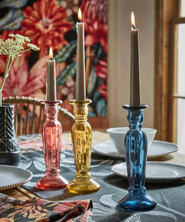 Living Room | Bedroom | Endless Sunsets | Home Accessories | Candles & Candle Holders | Gifts | Home | Home | Home | Home | Home | Women's Joe Browns Pack Of 3 Recycled Glass Tall Candle Holders Multi