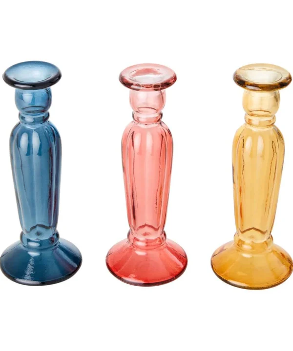 Living Room | Bedroom | Endless Sunsets | Home Accessories | Candles & Candle Holders | Gifts | Home | Home | Home | Home | Home | Women's Joe Browns Pack Of 3 Recycled Glass Tall Candle Holders Multi