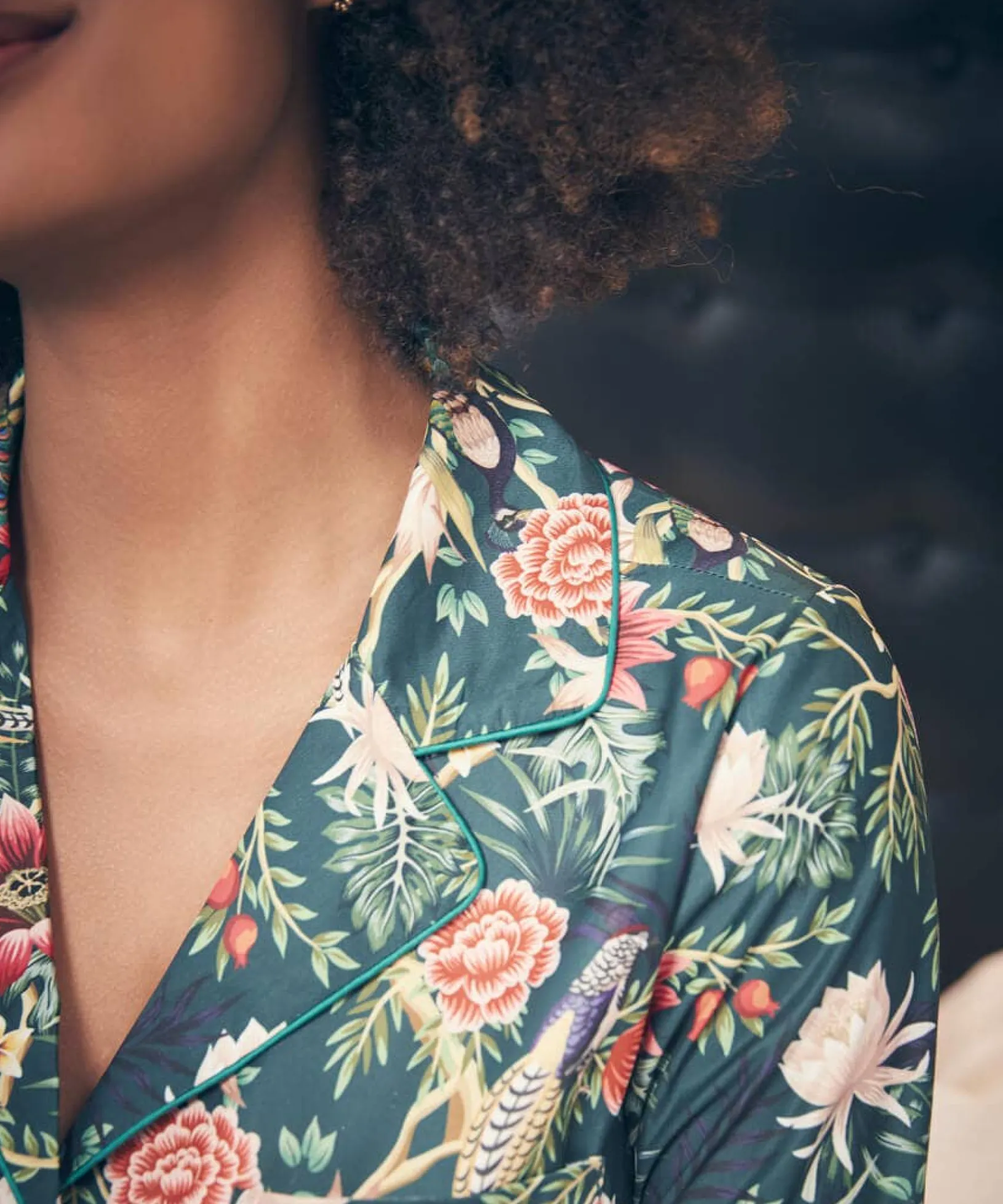 peacock_print_pyjama_top_6.webp Pyjamas & Loungewear | Gifts | Sale Pyjamas & Loungewear | Sale Tops, Tunics & Blouses | Women's | Women's | Women's | Women's Joe Browns Print Pyjama Top Peacock