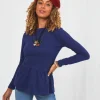 Sale Tops, Tunics & Blouses | Women's Joe Browns Perfect Peplum Top Blue / Orange