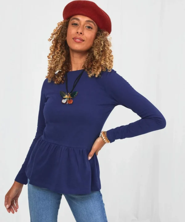 Sale Tops, Tunics & Blouses | Women's Joe Browns Perfect Peplum Top Blue / Orange