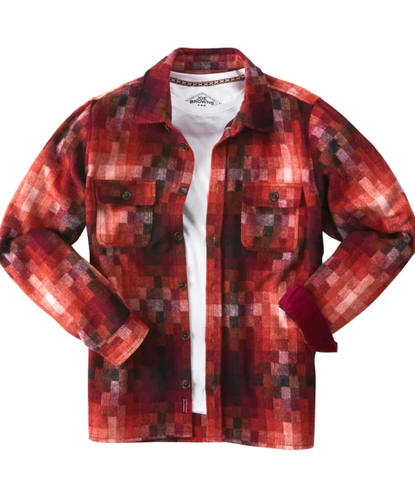 Shop Men's Collection | Funky Shirts | Shirts | Sale Shirts | Top Picks | Top Picks | Men，s | Men，s Joe Browns Perfect Pixel Shirt Dark Red