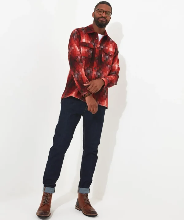 Shop Men's Collection | Funky Shirts | Shirts | Sale Shirts | Top Picks | Top Picks | Men，s | Men，s Joe Browns Perfect Pixel Shirt Dark Red