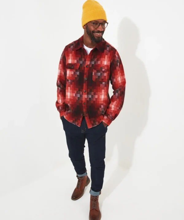 Shop Men's Collection | Funky Shirts | Shirts | Sale Shirts | Top Picks | Top Picks | Men，s | Men，s Joe Browns Perfect Pixel Shirt Dark Red