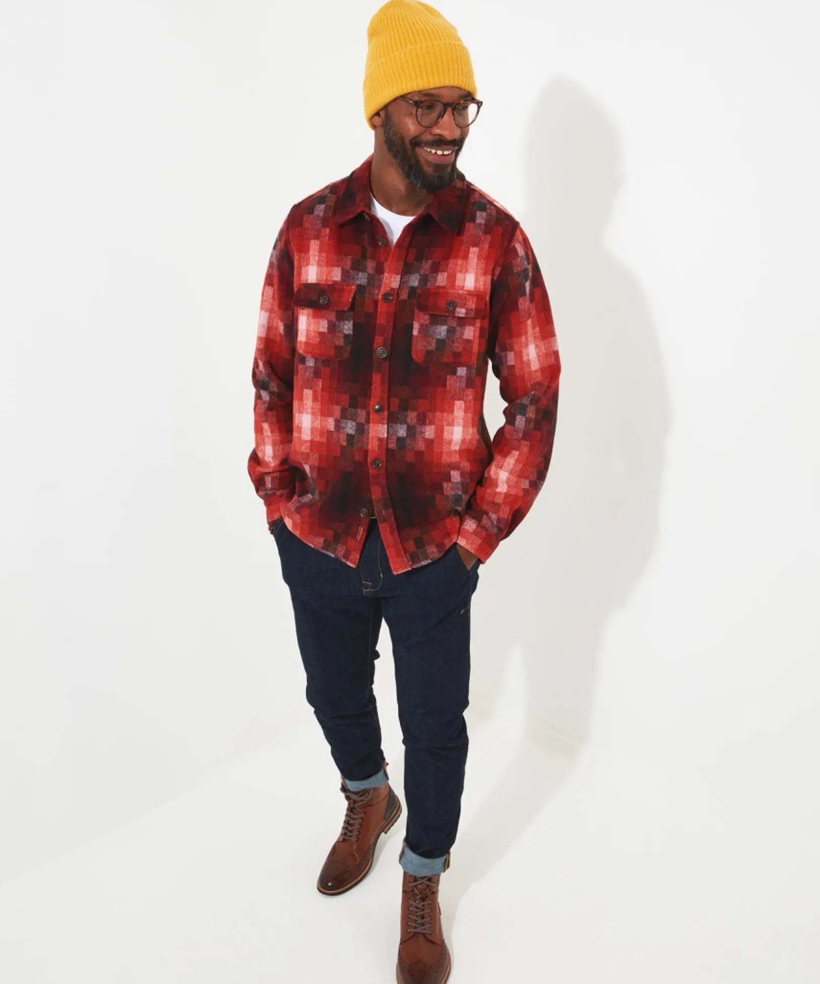 perfect_pixel_shirt_4.webp Shop Men's Collection | Funky Shirts | Shirts | Sale Shirts | Top Picks | Top Picks | Men,s | Men,s Joe Browns Perfect Pixel Shirt Dark Red