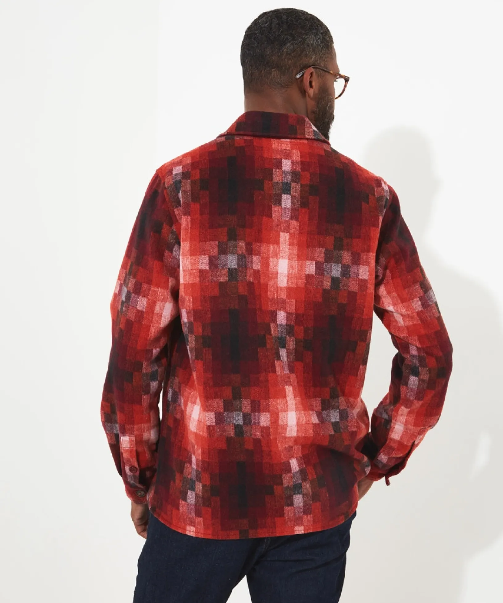 perfect_pixel_shirt_5.webp Shop Men's Collection | Funky Shirts | Shirts | Sale Shirts | Top Picks | Top Picks | Men,s | Men,s Joe Browns Perfect Pixel Shirt Dark Red