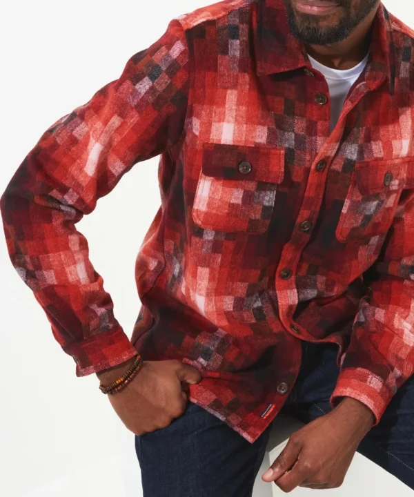 Shop Men's Collection | Funky Shirts | Shirts | Sale Shirts | Top Picks | Top Picks | Men，s | Men，s Joe Browns Perfect Pixel Shirt Dark Red