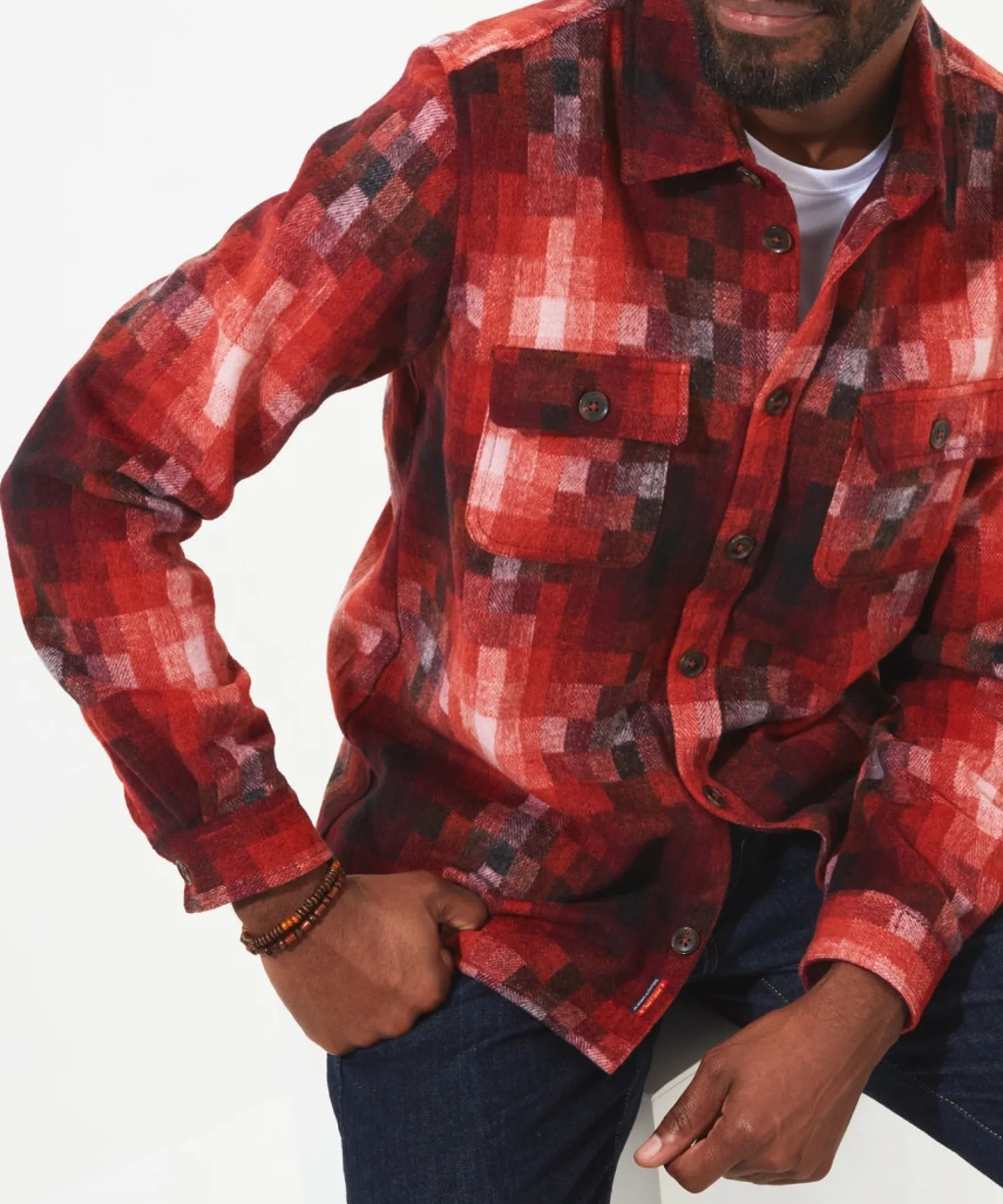 perfect_pixel_shirt_6.webp Shop Men's Collection | Funky Shirts | Shirts | Sale Shirts | Top Picks | Top Picks | Men,s | Men,s Joe Browns Perfect Pixel Shirt Dark Red