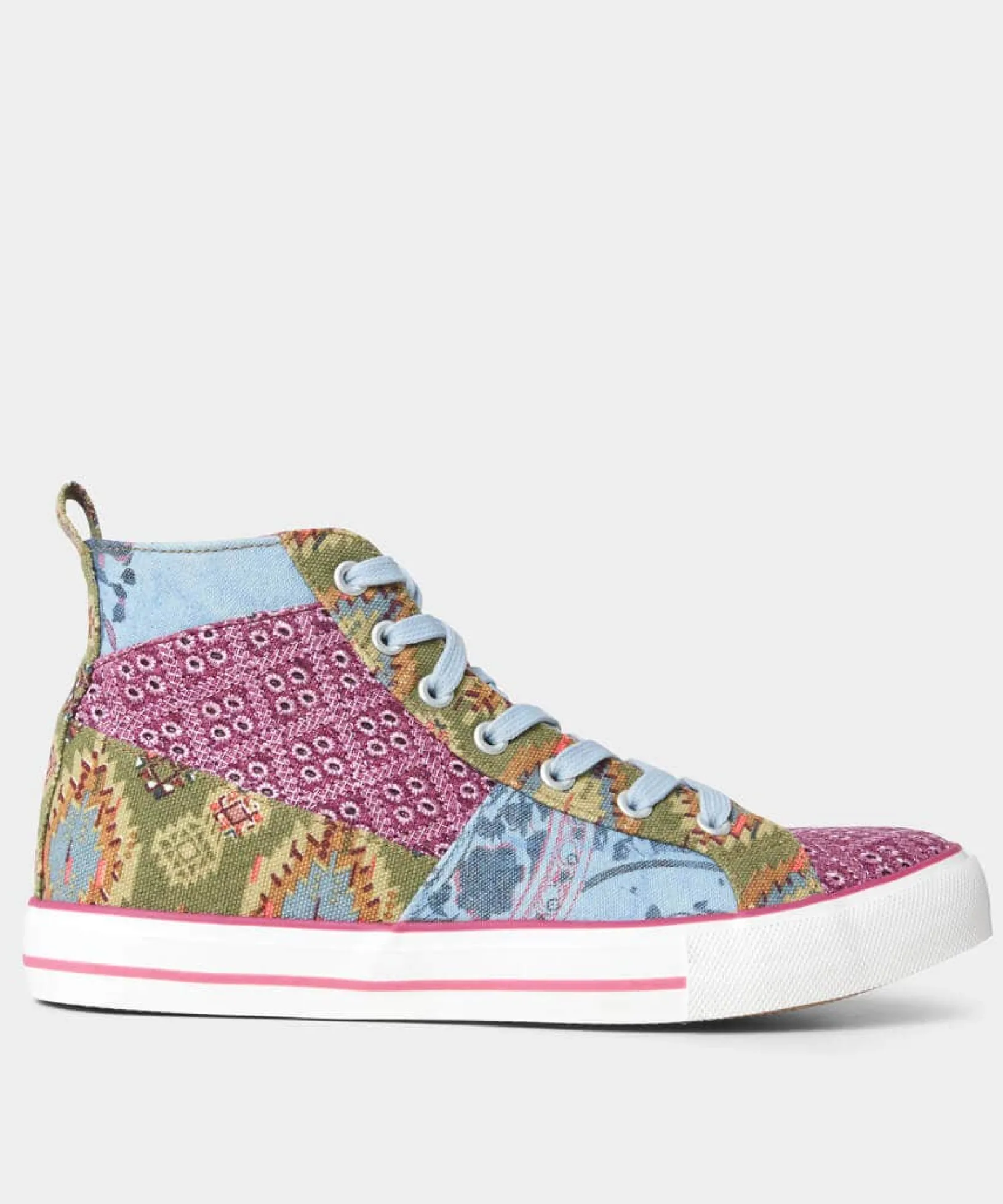 perfection_patchwork_high_0.webp Sale Boots & Shoes | Women's Joe Browns Perfection Patchwork High Tops Multi