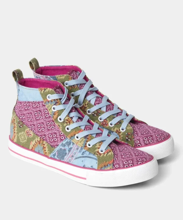 Sale Boots & Shoes | Women's Joe Browns Perfection Patchwork High Tops Multi