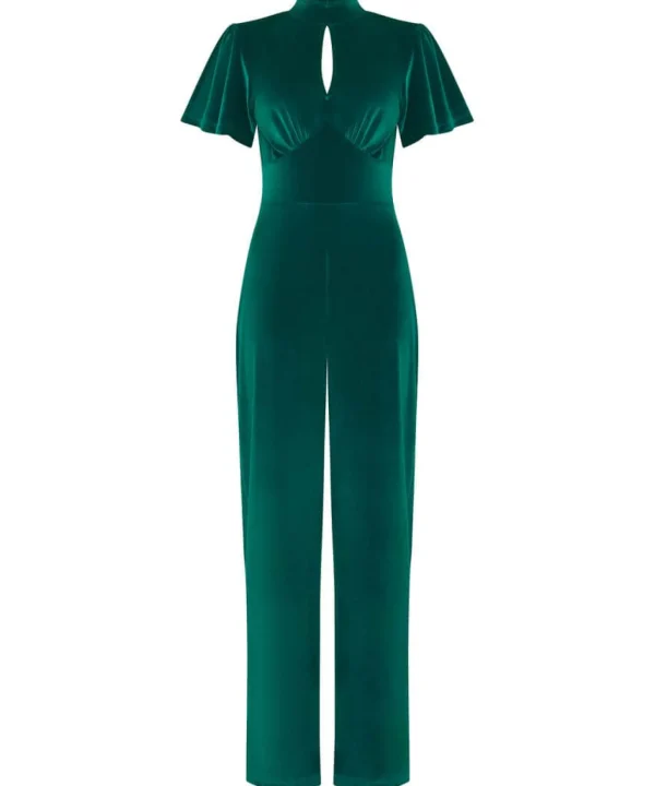 Shop Women's Collection | Occasion Outfits | Petite | Jumpsuits | Jeans & Trousers | Sale Jumpsuits | Sale Jeans & Trousers | Top Picks | Top Picks | Women's | Women's | Women's | Women's | Women's Joe Browns Perfection Velour Jumpsuit Green