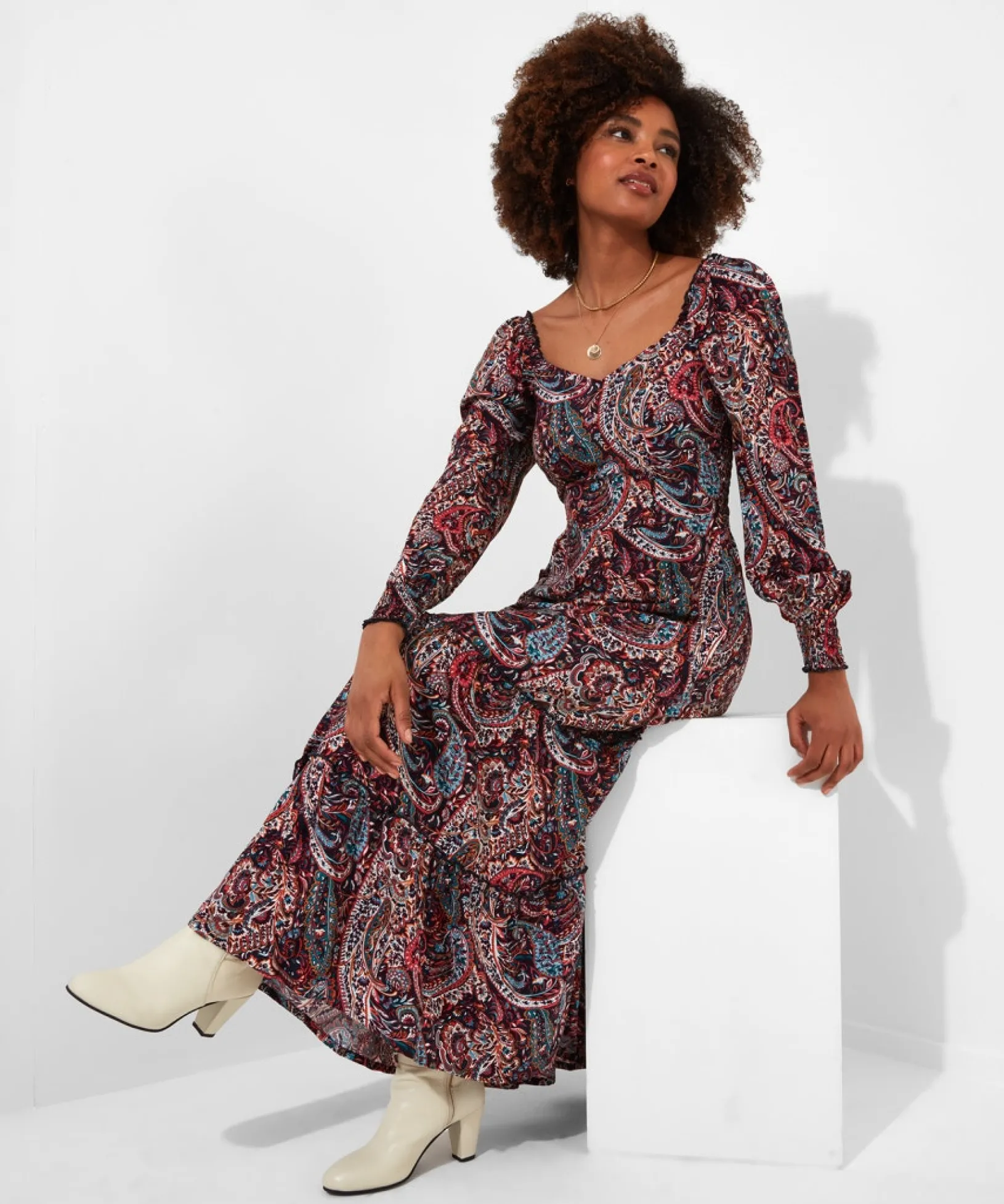 perfectly_paisley_dress_0.webp Shop Women's Collection | Maxi Dresses | Boho Dresses | Dresses | Sale Dresses | Top Picks | Top Picks | Top Picks | Women's | Women's Joe Browns Perfectly Paisley Dress Multi