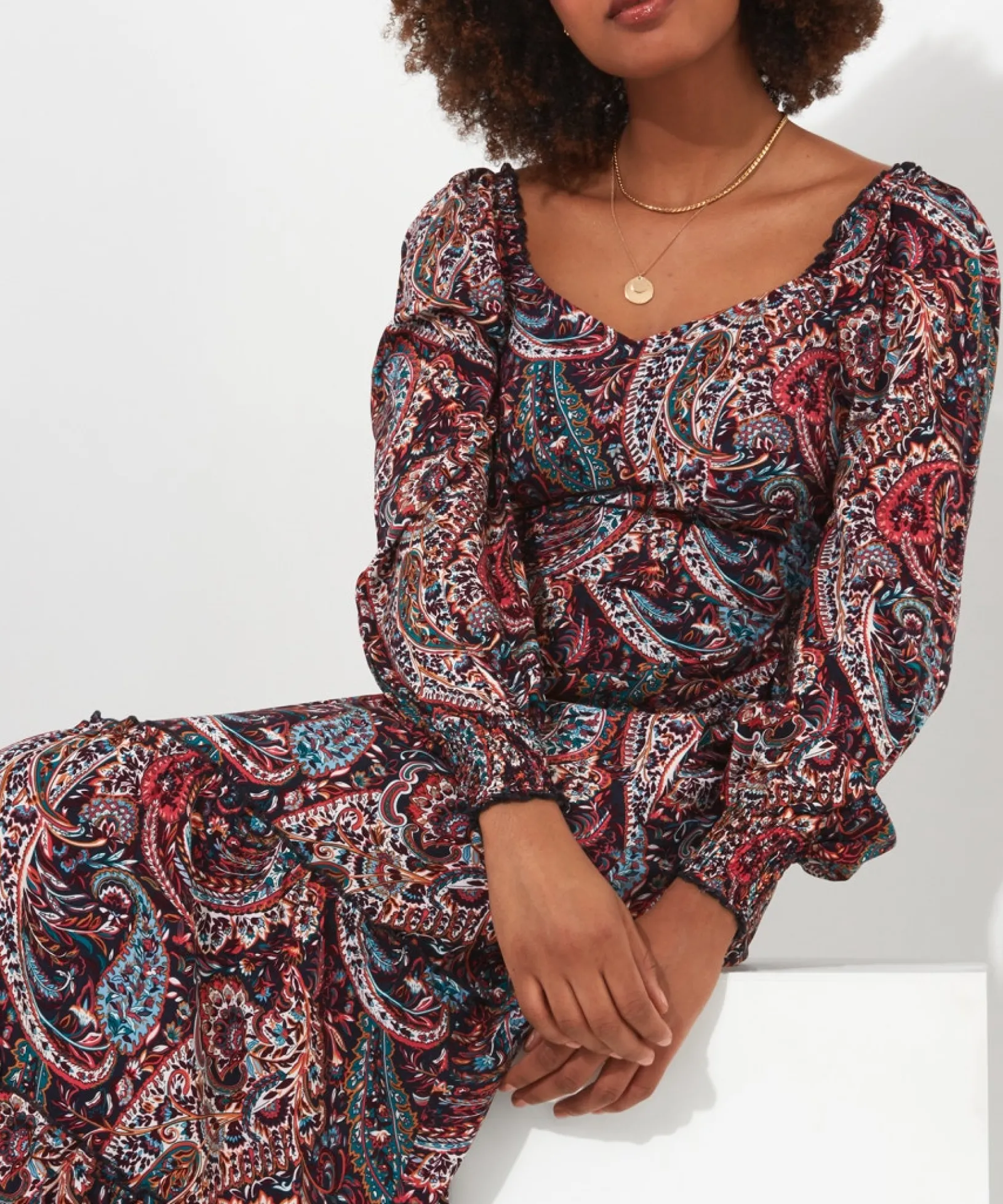perfectly_paisley_dress_5.webp Shop Women's Collection | Maxi Dresses | Boho Dresses | Dresses | Sale Dresses | Top Picks | Top Picks | Top Picks | Women's | Women's Joe Browns Perfectly Paisley Dress Multi