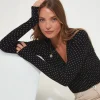 Shop Women's Collection | Tops, Tunics & Blouses | Sale Tops, Tunics & Blouses | Top Picks | Women's | Women's Joe Browns Perfectly Polka Dot Jersey Top Black