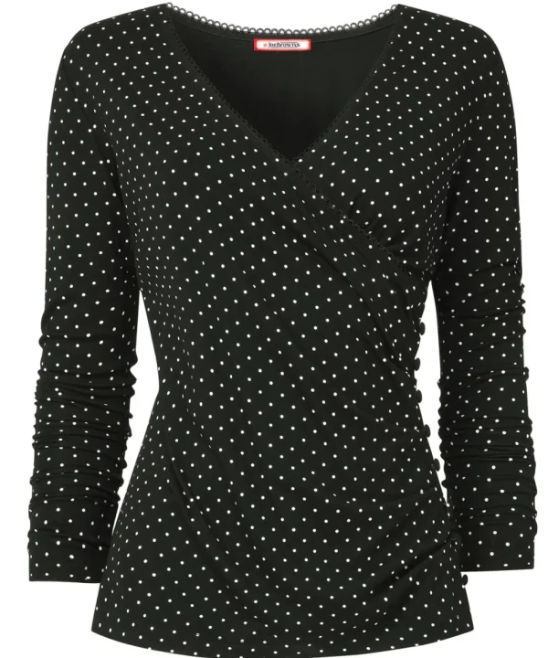 Shop Women's Collection | Tops, Tunics & Blouses | Sale Tops, Tunics & Blouses | Top Picks | Women's | Women's Joe Browns Perfectly Polka Dot Jersey Top Black