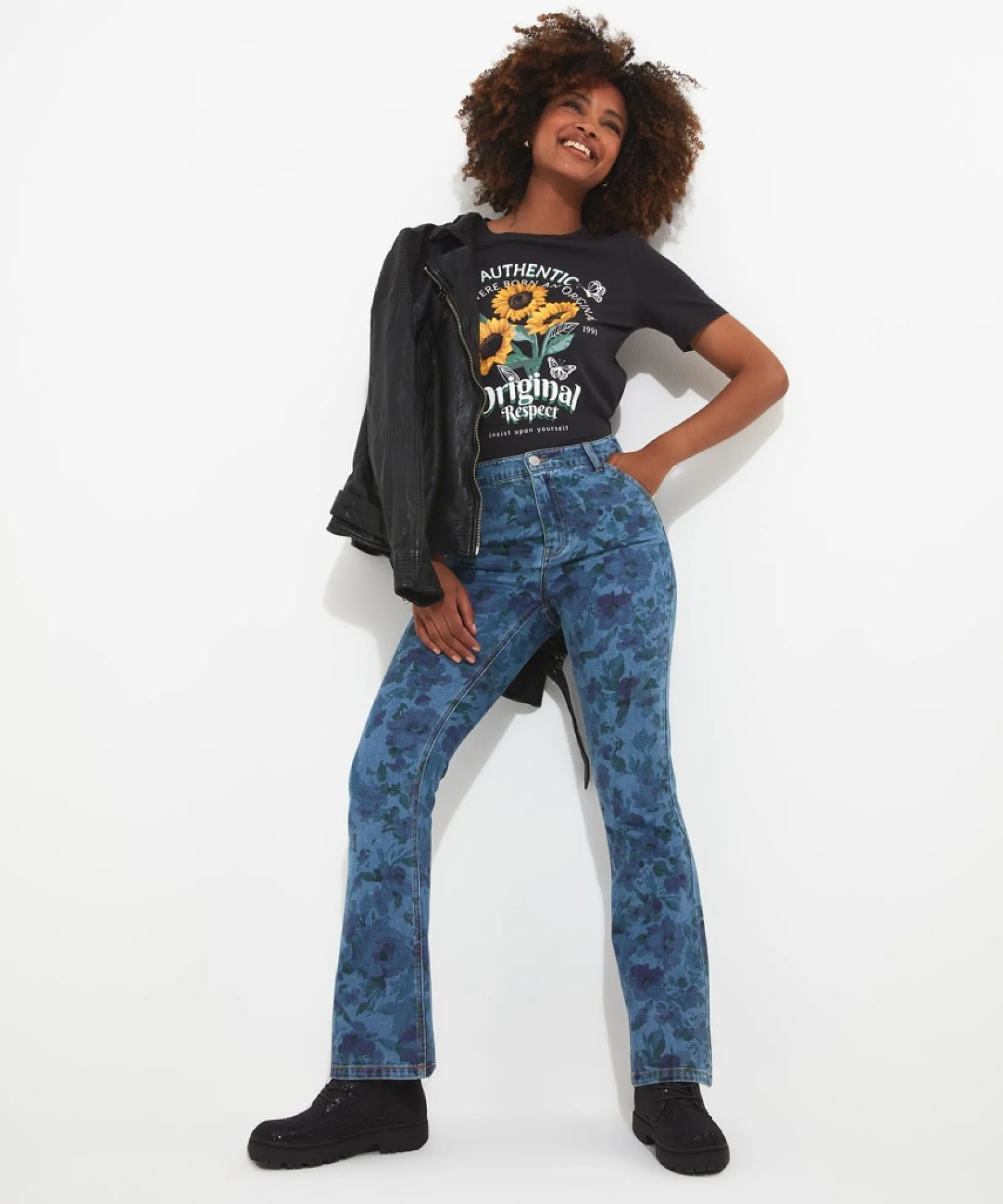perfectly_printed_jeans_0.webp Denim Styles | Jeans & Trousers | Sale Jeans & Trousers | Women's | Women's | Women's Joe Browns Perfectly Printed Jeans Blue