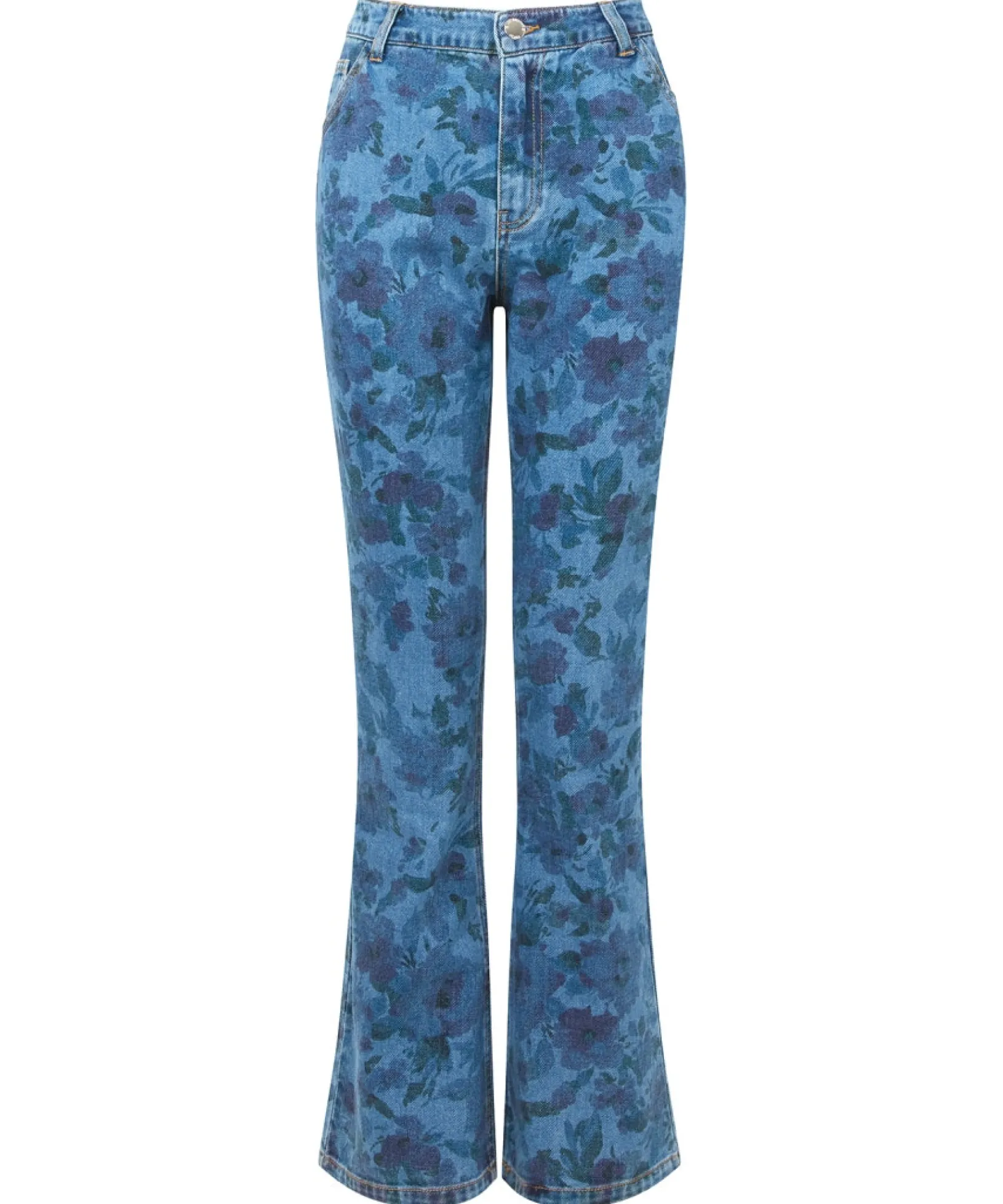 perfectly_printed_jeans_1.webp Denim Styles | Jeans & Trousers | Sale Jeans & Trousers | Women's | Women's | Women's Joe Browns Perfectly Printed Jeans Blue