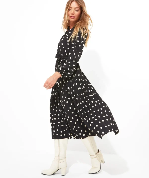 Shop Women's Collection | Vintage & Retro Dresses | Maxi Dresses | Party Dresses | Dresses | Sale Dresses | Top Picks | Top Picks | Top Picks | Top Picks | Women's | Women's Joe Browns Polly Spot Pleat Dress Black
