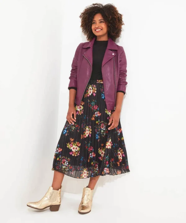 Occasion Outfits | Skirts | Sale Skirts | Top Picks | Women's | Women's Joe Browns Pop Of Colour Pleated Skirt Black