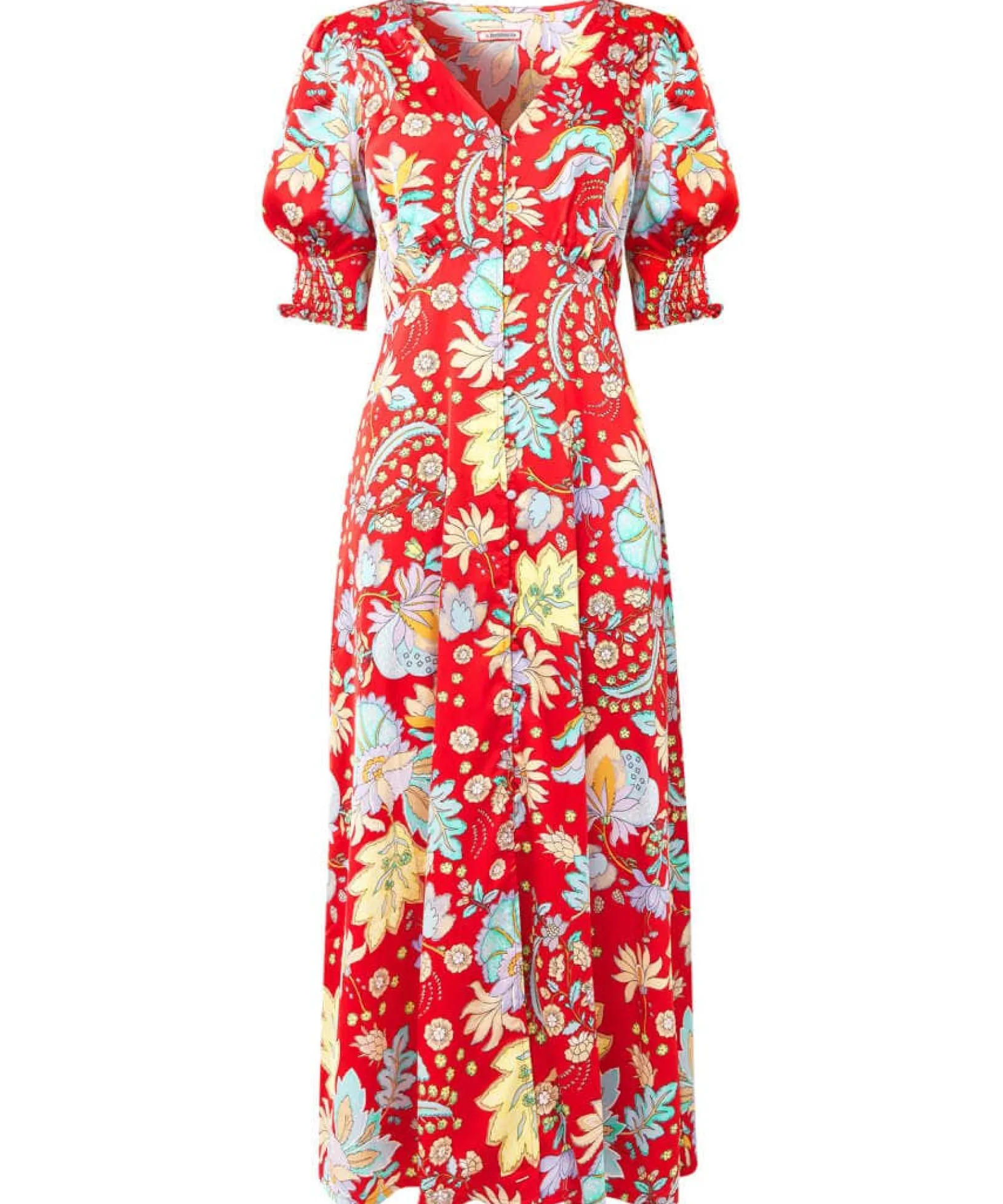 poppy_floral_dress_1.webp Sale Dresses | Women's Joe Browns Poppy Floral Dress Red