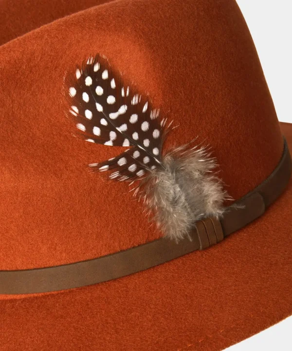 Accessories & Jewellery | Sale Accessories & Jewellery | Women's | Women's Joe Browns Premium Chic Wool Fedora Rust / Mustard