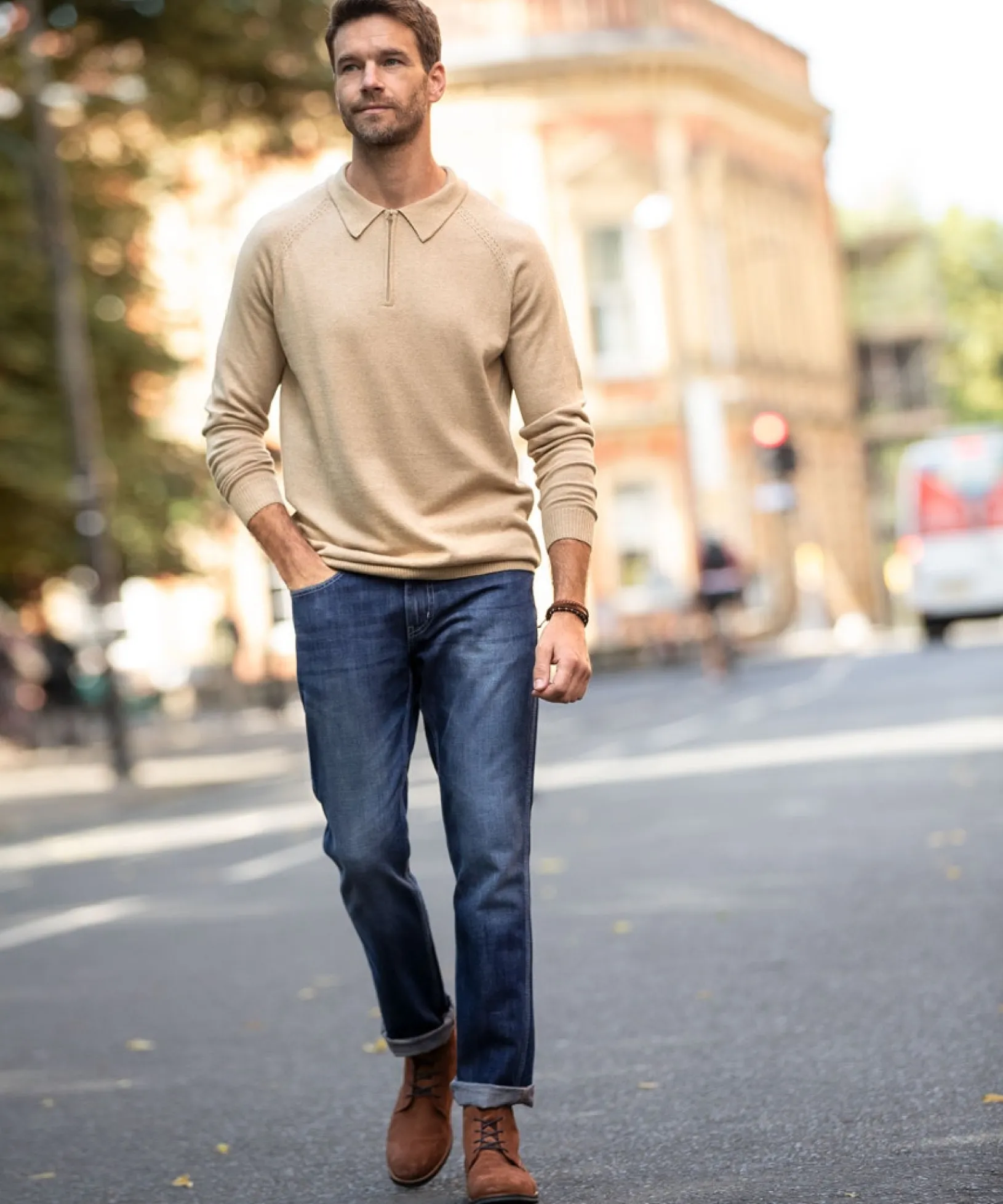 premium_knitted_polo_2.webp Shop Men's Collection | Knitwear & Jumpers | Sale Knitwear & Jumpers | Top Picks | Men,s | Men,s Joe Browns Premium Knitted Polo Oatmeal
