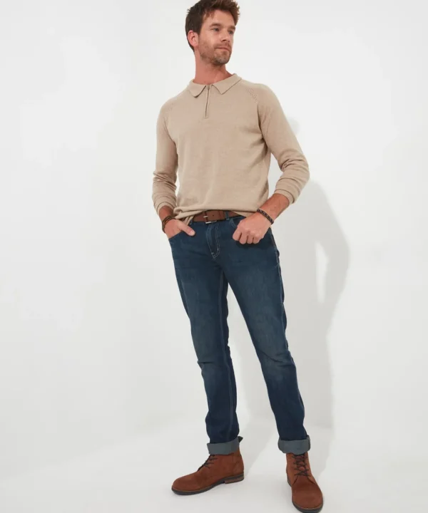 Shop Men's Collection | Knitwear & Jumpers | Sale Knitwear & Jumpers | Top Picks | Men,s | Men,s Joe Browns Premium Knitted Polo Oatmeal