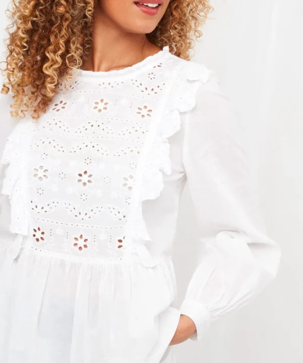Sale Tops, Tunics & Blouses | Women's Joe Browns Prettiest Broderie Top White